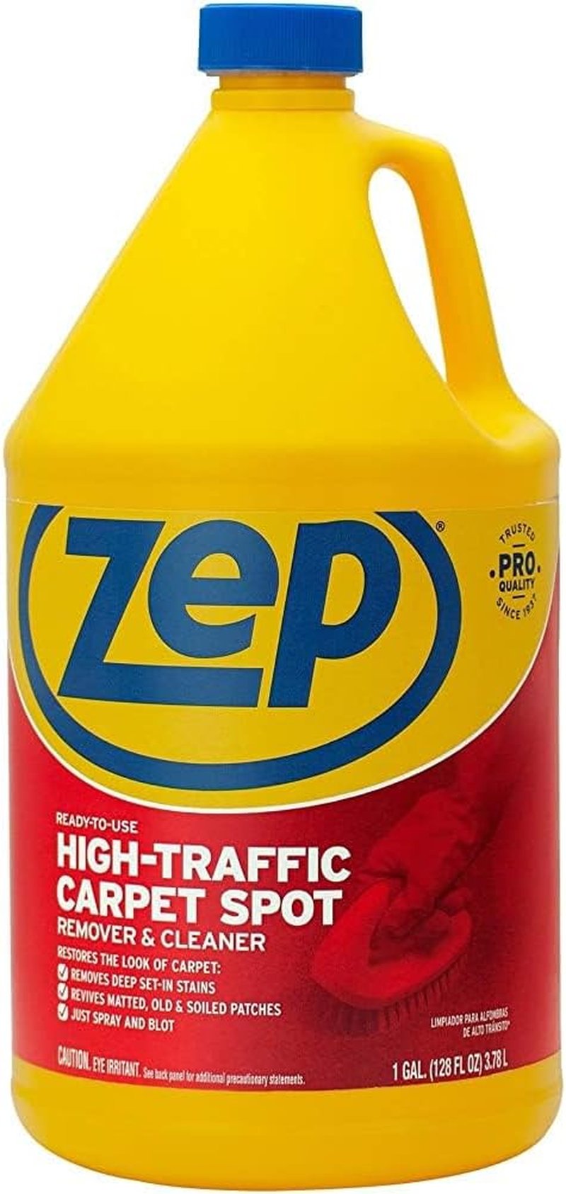 Zep High Traffic Carpet Cleaner - 1 Gallon - Deep Stain Removal for High-Traffic Areas