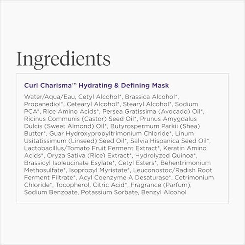 Briogeo Curl Charisma Rice Amino + Avocado Hydrating & Defining Mask, Hair Mask for Wavy, Curly, and Coily Hair, Deeply Nourishes and Defines Curl Pattern, Protein-Free, Vegan, Cruelty-Free, 8 fl oz