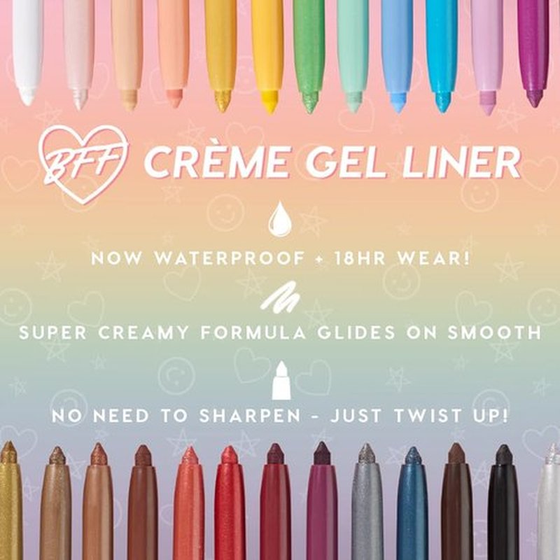 ColourPop BFF Crème Gel Liner - High-Pigment Waterproof Eyeliner Pen - Long-Lasting Swerve (0.01 oz)