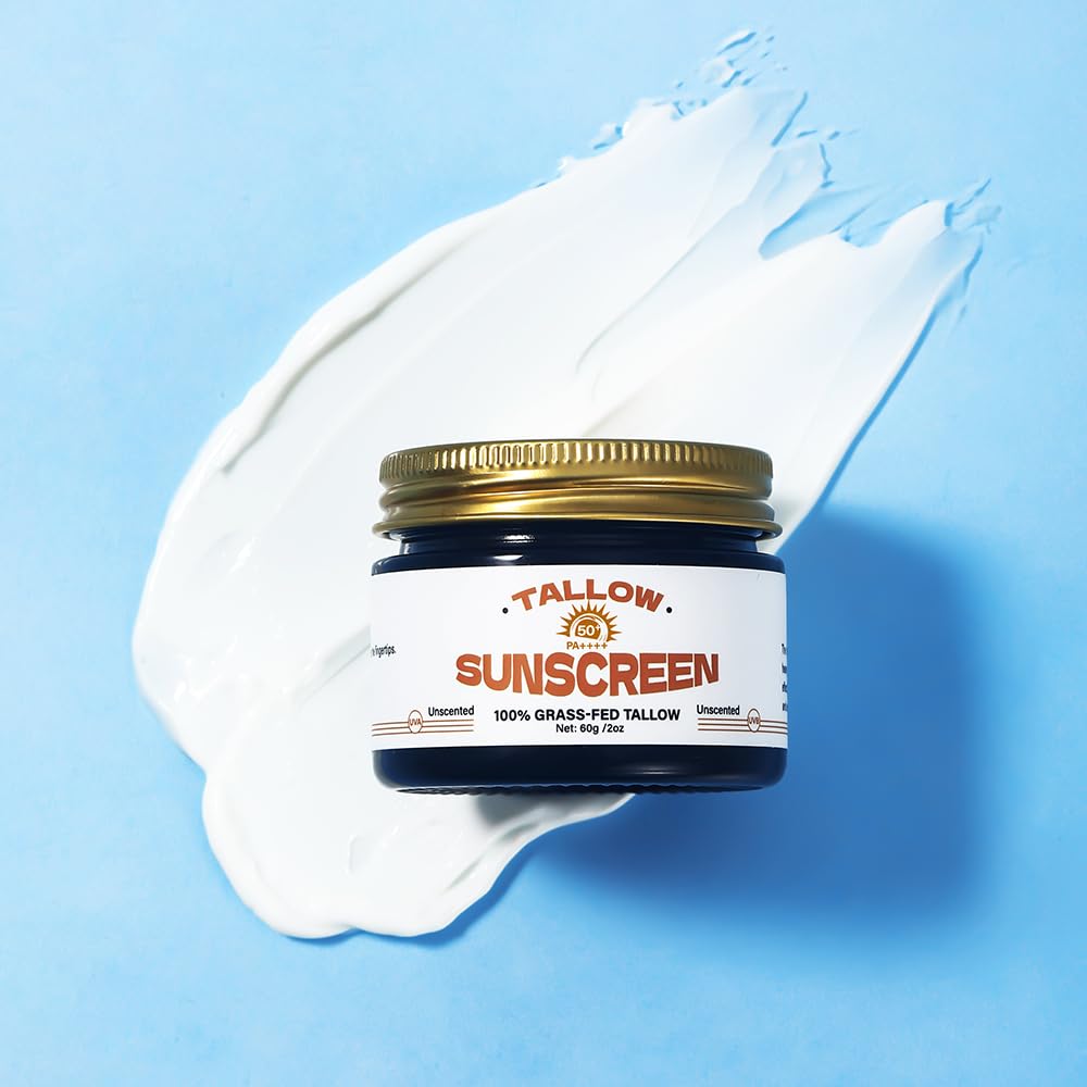 VRAIKO Tallow Sunscreen SPF 30, 100% Grass-Fed Tallow & Honey Extract | Non-Greasy, UVA/UVB Protection | Clean Balm for Face & Body, 2oz