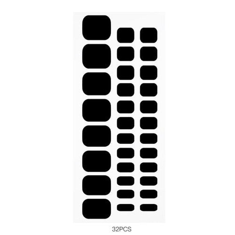 JMEOWIO Gel Toenail Stickers Black Semi Cured Gel Strips Wraps UV/LED Supplies Toenail Art Design Decoration Accessories