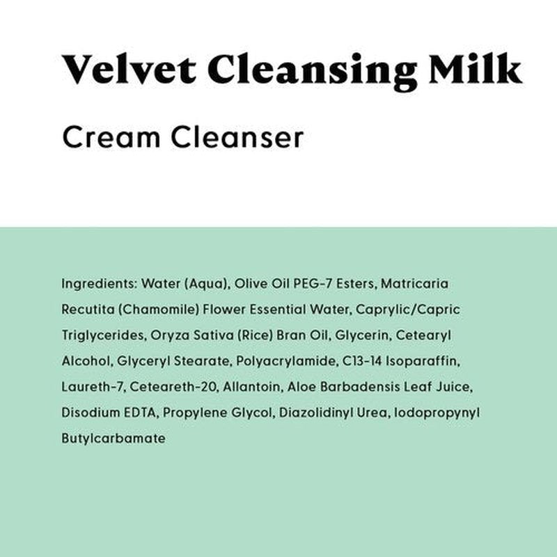 Stratia Velvet Cleansing Milk - Gentle Moisturizing Face Cleanser with Chamomile & Aloe Vera | 8 Fl Oz