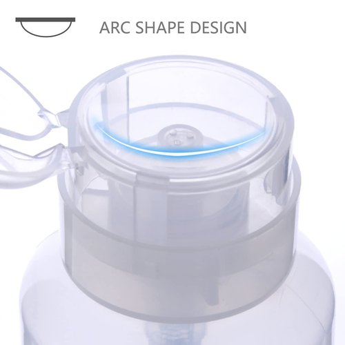 Biutee Clear Bottle 2 PCS Dispenser Bottle for Nail Polish and Makeup Remover 200ml (2 PCS)