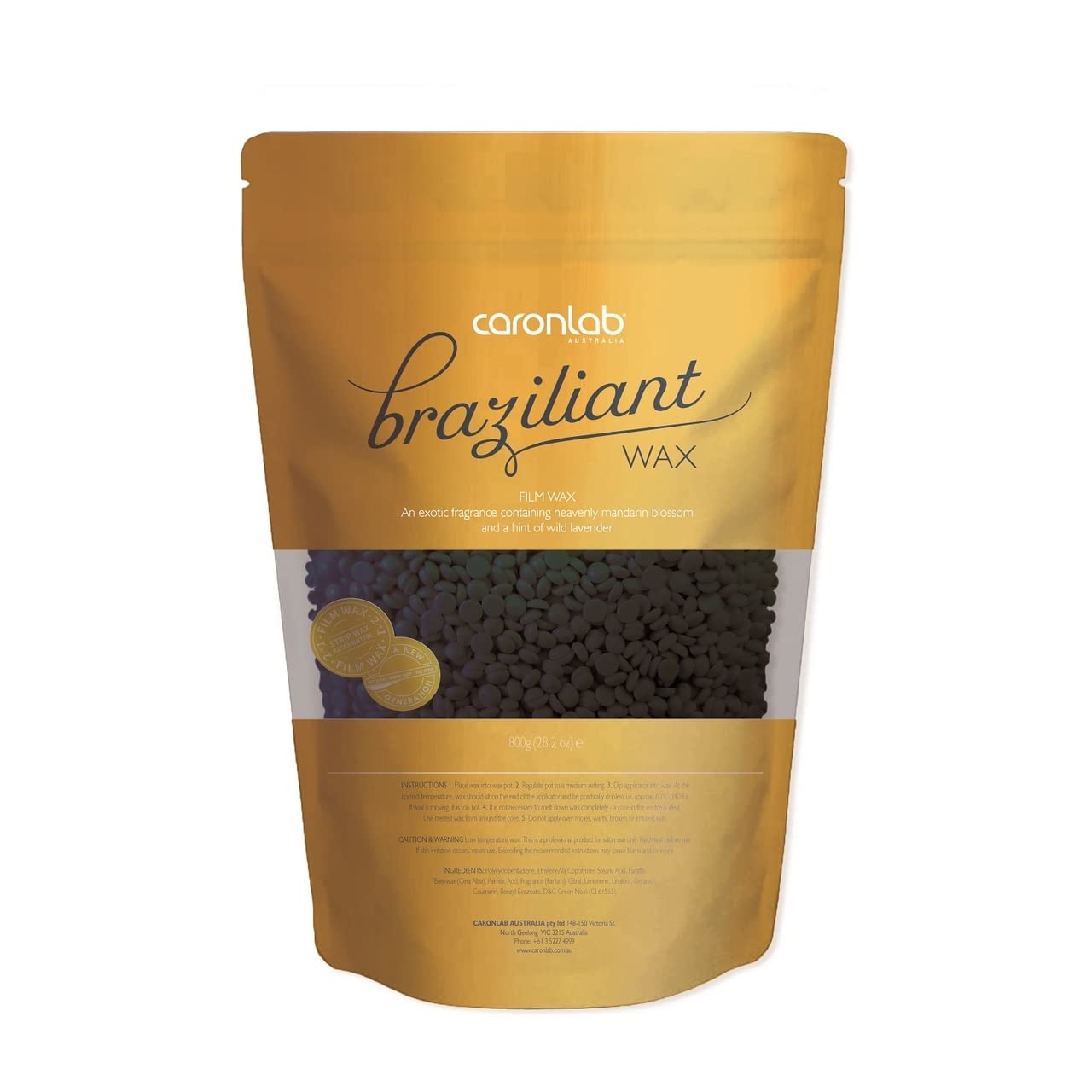 Caronlab Brazilliant Hard Wax Beads Beaded Film Wax 1 Count 1 kg