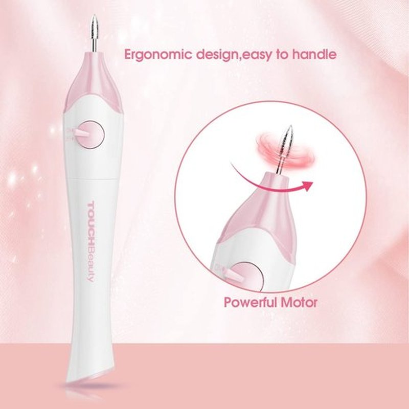 TOUCHBeauty Electric Nail File Drill with 5pcs Nail Bits for Natural Nails, Manicure Pedicure Set with UV Light Stand, Nail Buffer Drill Polisher Fingernails Toenails Care Set, Pink