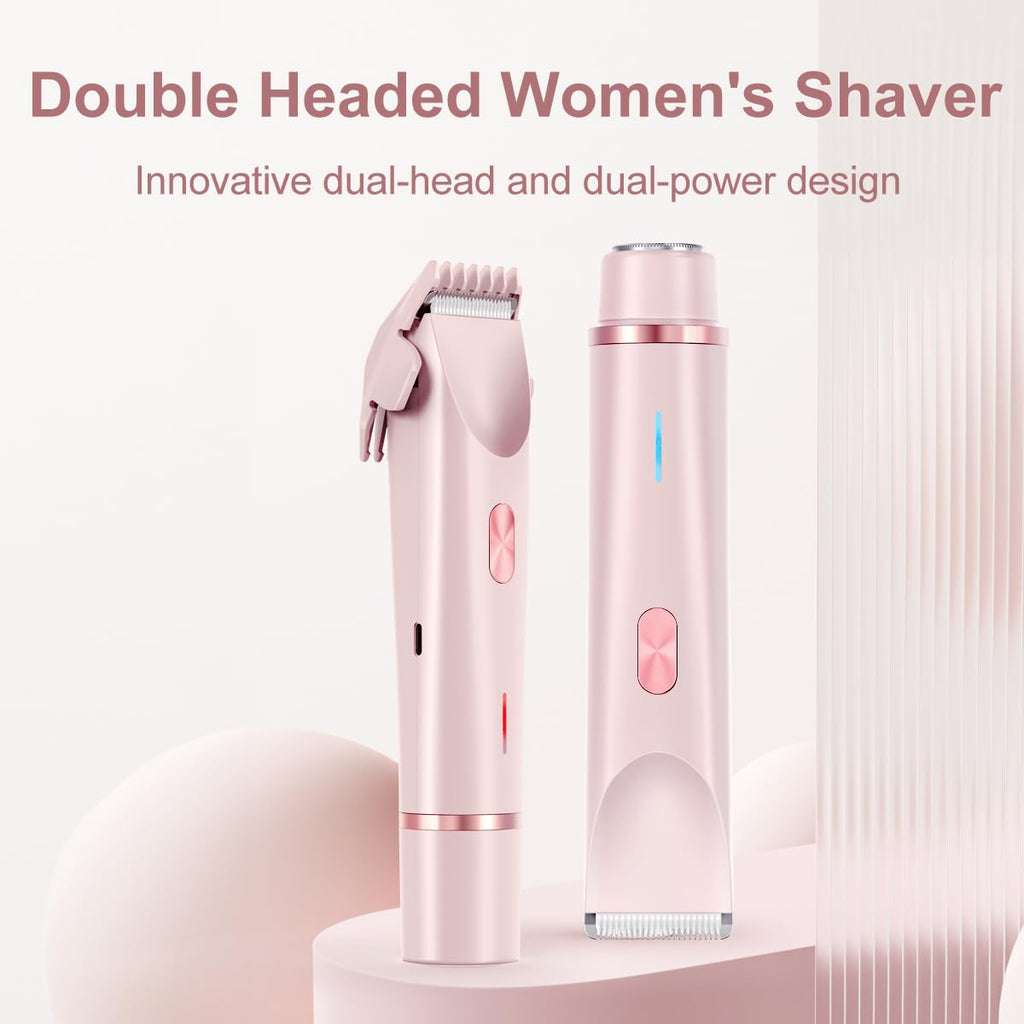 Cqxfsgr 2-in-1 Bikini Trimmer for Women, IPX7 Waterproof Electric Razor