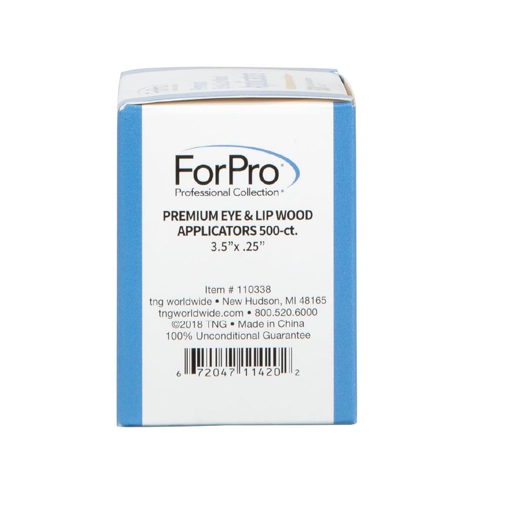 ForPro Professional Collection Premium Eye & Lip Wood Applicators, Non-Sterile, for Hair Removal Wax Application and DIY Projects, 3.5” L x .25” W, 500-Count