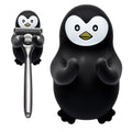 Pishovi Penguin Holder Shaver Organizer, Cute Penguin Animal Bathroom Decor Razor Holder Wall Mount, Birthday Gifts for Men Women Boyfriend Girlfriend, Emotiona Gifts for Wife Husband Penguin Lover