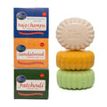 Nag Champa Soap Gift Set - 6 Bars (5.2 oz / 150gms Each) - 2 Bars of Nag Champa, Sandalwood, and Patchouli.