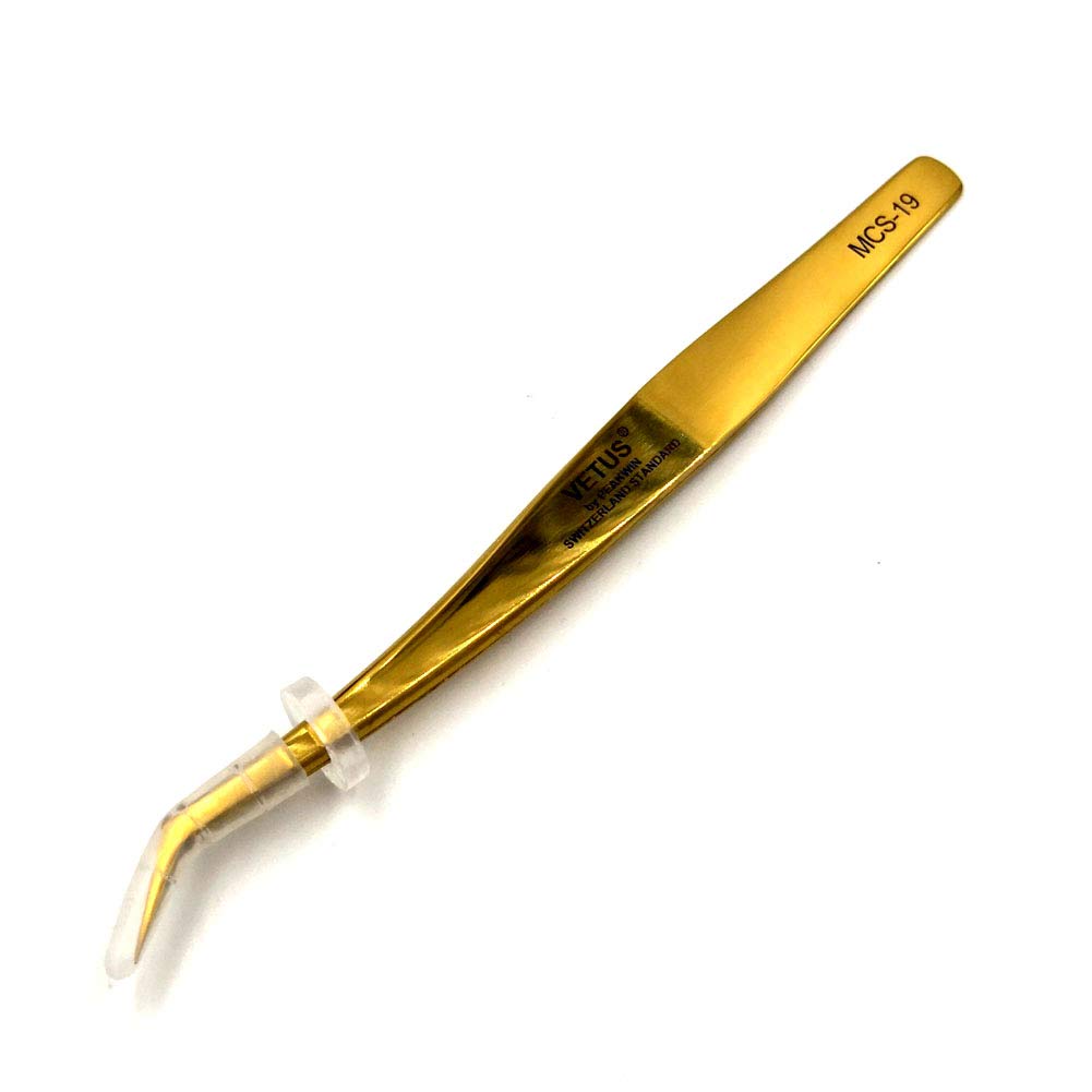 Vetus MCS Makeups Tweezers for Beauty Eyelashes Grip Picking Selection Works (MCS-19)