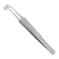 Meibomian Gland Expressor, Stainless Steel Round Tip Tweezers, Professional Non Slip Forceps Eyelid Massage Tweezers Eyelid Gland Care for MG Issue Dry Eyes - Easy to Use