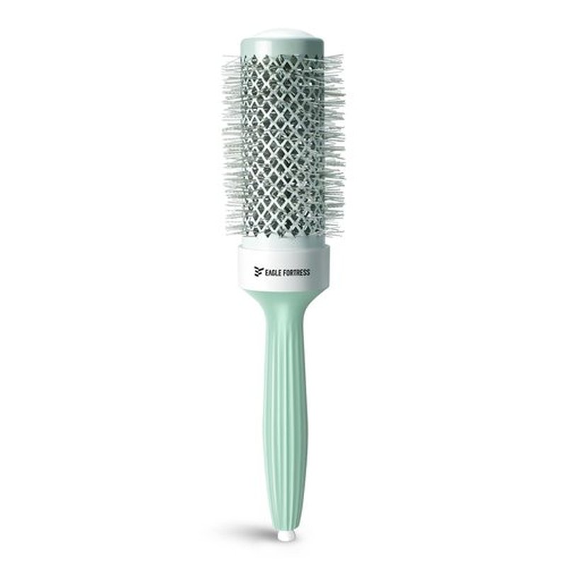 Eagle Fortress Round Brush for Blow Out, Thermal Ceramic Hair Brush for Blow Drying with Ionic Bristle for Professional Blowout Brushing - Green, 1.69 inch