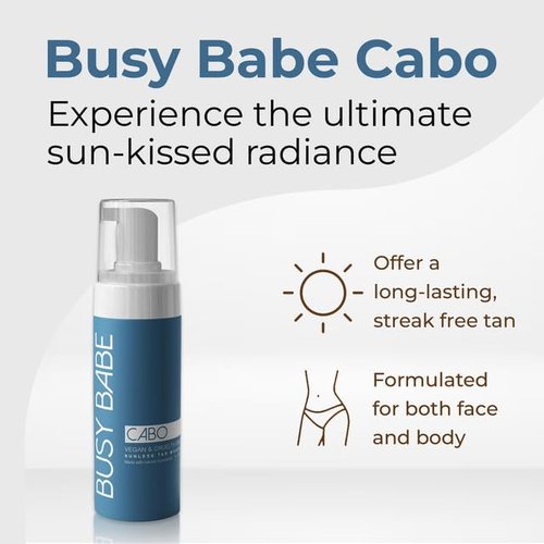 CABO Tanning Mousse - Flawless Self Tanner for All Skin Types | Dark Bronze, 200ml Sun-Kissed Glow