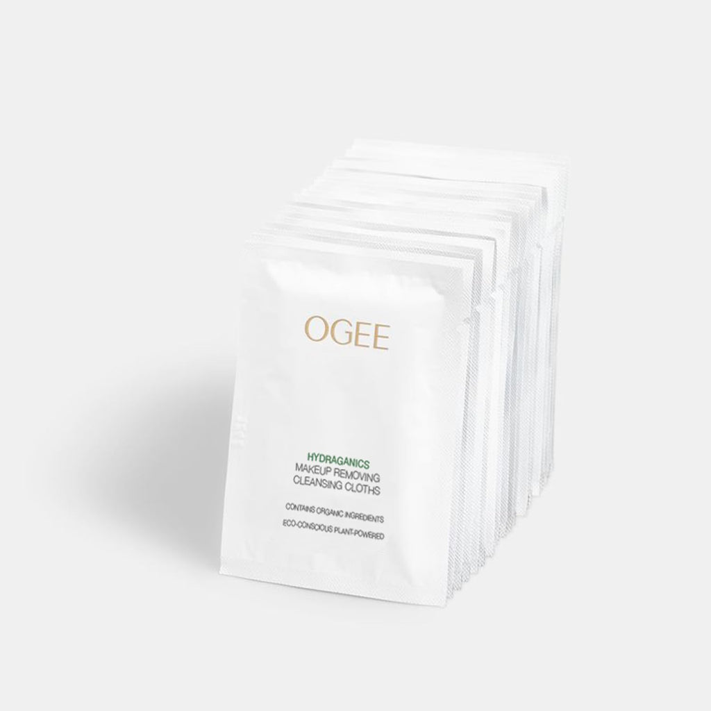 Ogee Gentle Moisturizing Facial Cleansing Cloths and Makeup Remover Wipes (20ct)
