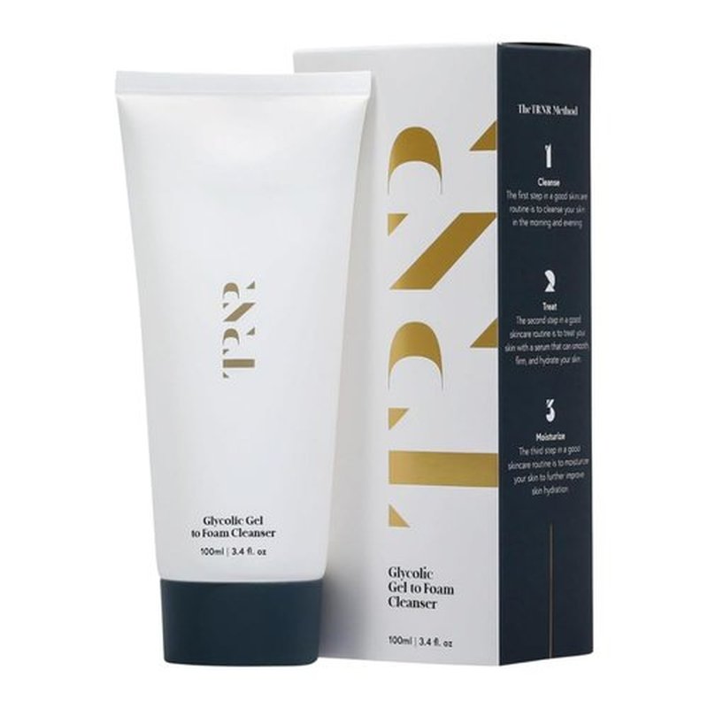 Glycolic Gel To Foam Facial Cleanser (100ml/3.4oz) | Foaming Face Wash| Natural, Plant-Based & Science-First Skincare Routine for Men & Women