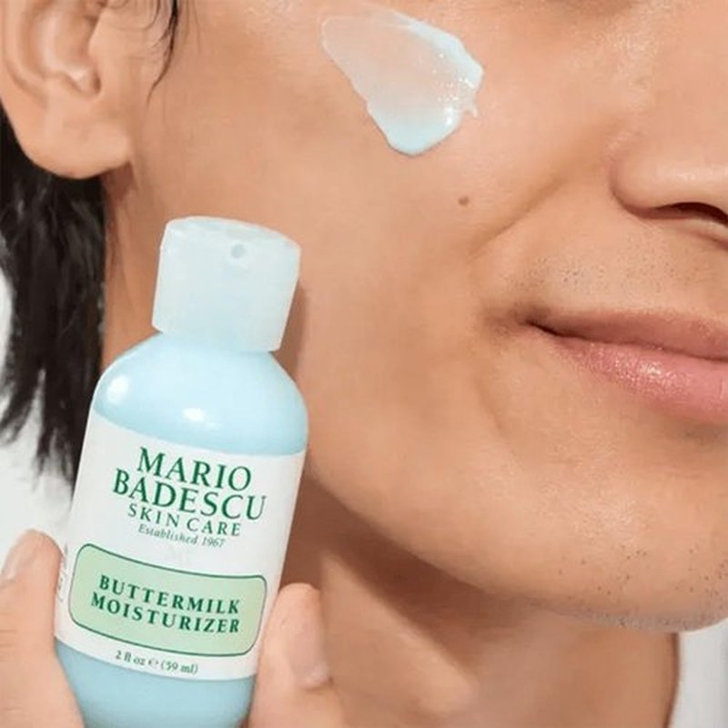 Mario Badescu Buttermilk Face Moisturizer - Lactic Acid & Thyme Extract for Dry/Combination Skin, 2 Fl Oz