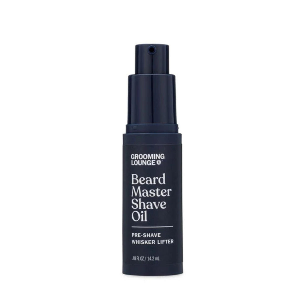 Grooming Lounge Beard Master Shave Oil - Eliminates Razor Drag and Burn - No Clogged Pores or Residue - Can be Used Solo or With a Cream - Translucent Solution - No Parabens - Cruelty Free - .5 oz