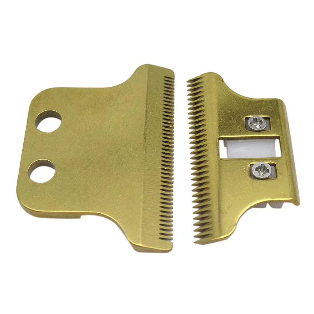 Adjustable 2 Hole Double Wide Trimmer Replacement Blade for Wahl Detailer #8290 5 Star Razor Edger #8051 G-Whiz #8986 Sterling Definitions #8085(Double Gold Blade)