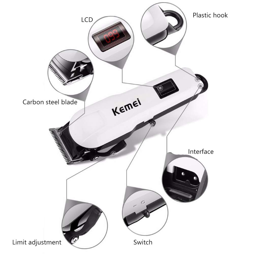F.Lashes Hair Clippers for Men Cordless Hair Clipper Hair Cutting Kit Rechargeable Low-Noise Household Hair Trimmer for Men Clippers for Hair Cutting Professional