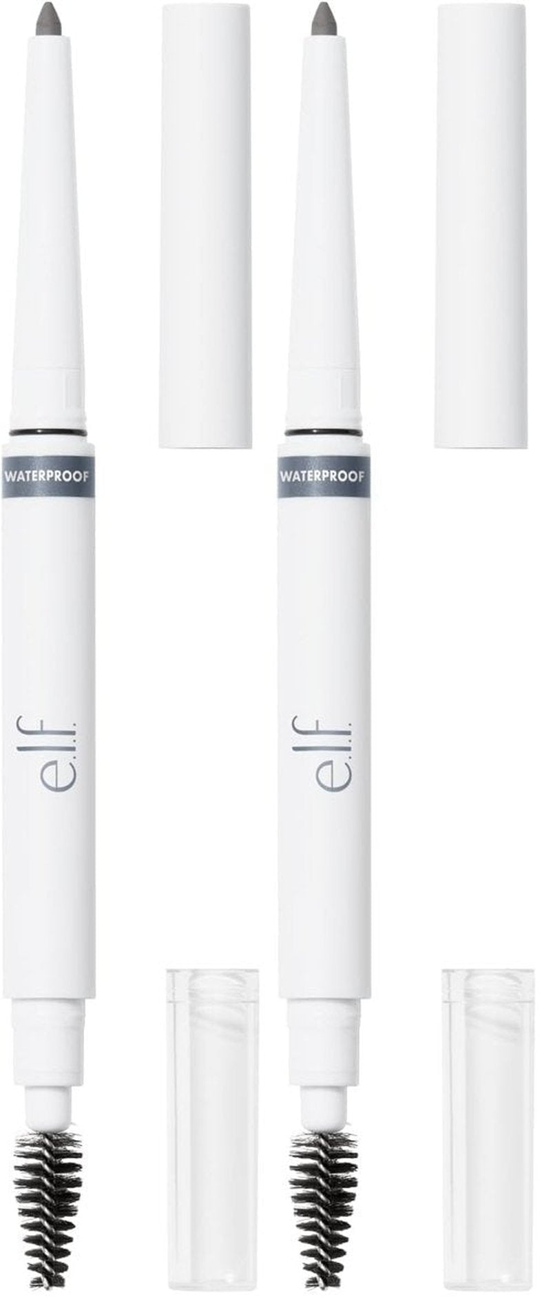 e.l.f. Instant Lift Waterproof Brow Pencil, Long-Lasting Eyebrow Pencil For Grooming & Shaping Brows, Vegan & Cruelty-free, Grey (Pack of 2)