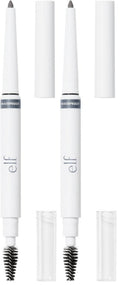 e.l.f. Instant Lift Waterproof Brow Pencil, Long-Lasting Eyebrow Pencil For Grooming & Shaping Brows, Vegan & Cruelty-free, Grey (Pack of 2)