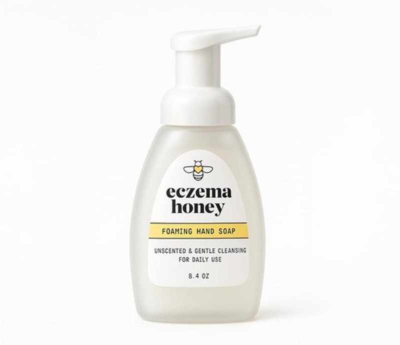 ECZEMA HONEY Gentle Foaming Hand Soap - Non-Toxic, Unscented Cleanser for Dry Hands - 8.4 Oz Organic Honey Wash