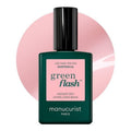 Manucurist Green Flash Gel Nail Polish - Sheer Pale Pink Hortencia - Vegan & 12-Free - Strengthens Nails - 0.5 fl oz