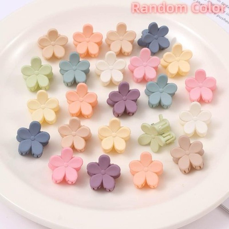 110 pcs Mini Hair Clips Colorful Hair Accessories Matte Claw Clips Star/Flower/Butterfly Hair Clips for Girls and Women 90s Y2K