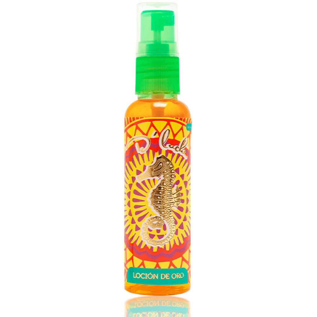 D'Luchi Gold Body Lotion for Women and Men - Natural Body Hair Lightener Spray with Colagen and Vitamin E - Blonde Look Enhancer - Skin Brightening Toning Mist - 2 oz