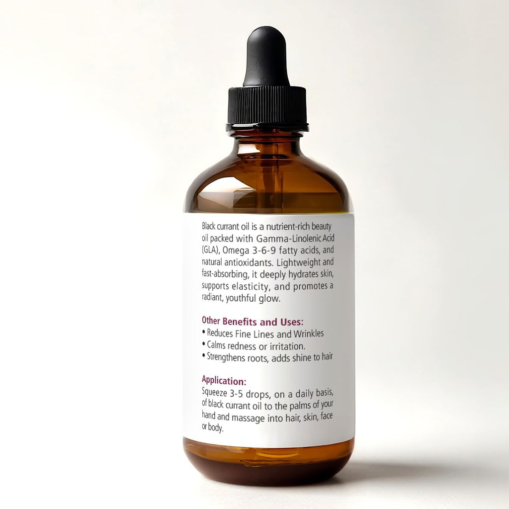 Renewalize Black Currant Seed Oil Cold Pressed – 100% Pure Natural Carrier Oil for Skin & Hair | Rich in GLA & Omega Fatty Acids | Moisturizer for Face, Scalp, Nails | 4 fl oz