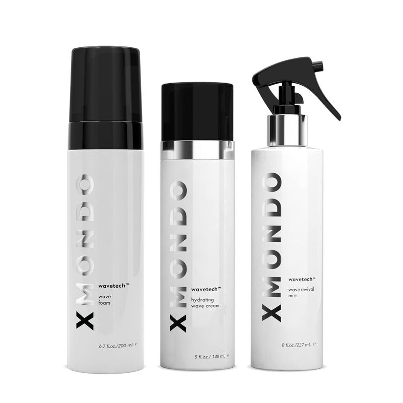 XMONDO Hair Wave Bundle - Vegan Formulas with Waveflex Technology for Deep Hydration & Frizz Control | 3-Piece Set