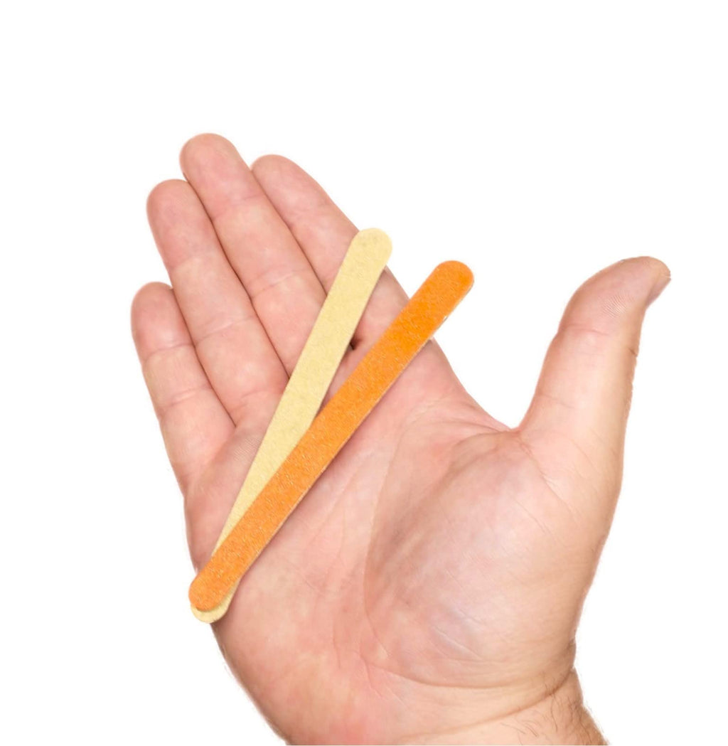 Vakly Professional Nail Files [144 Pack] Emery Boards - Dual Sided 180 Grit Nail Buffering File - Compact Reusable Double Sided Tool for Manicure & Pedicure Shaping & Smoothing Finger and Toenails