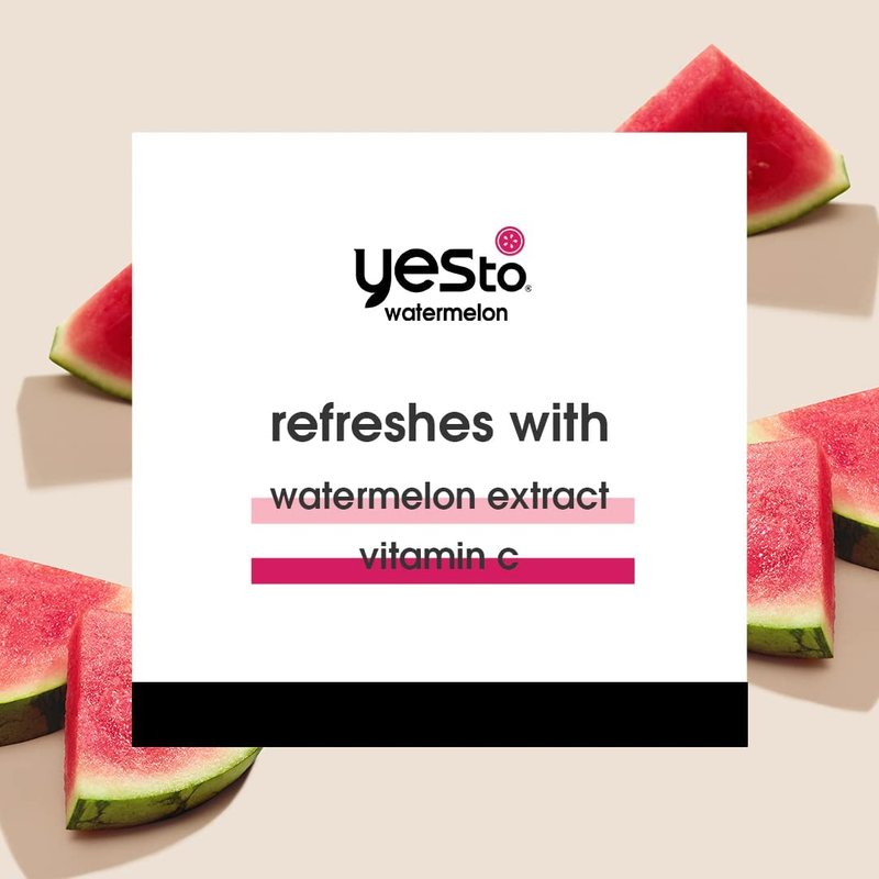 Yes To Watermelon Facial Wipes - Hydrating & Refreshing Formula for Clean Skin | 10 Count