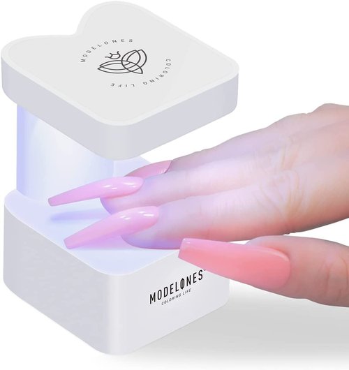 modelones Mini UV Light for Gel Nails, UV Nail Lamp, Nail Light with 2 Timers for Fast Curing Gel Polish Nails Extension, Portable LED USB Flash Cure Lamp for Travel