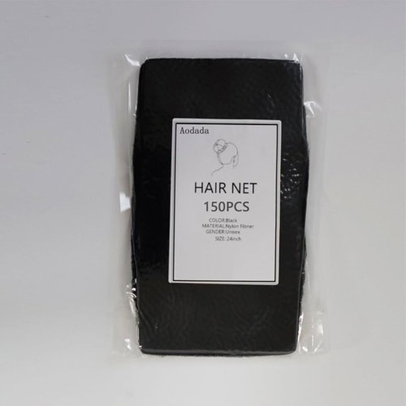 150Pcs Hair Net Black Set - 24 inches Invisible Elasticity Elastic Mesh Nylon Hair Net 144 Pcs - Kitchen Food Service Worker, Ballet Bun,with 10pcs U Shaped Hair Pins 2.4inch