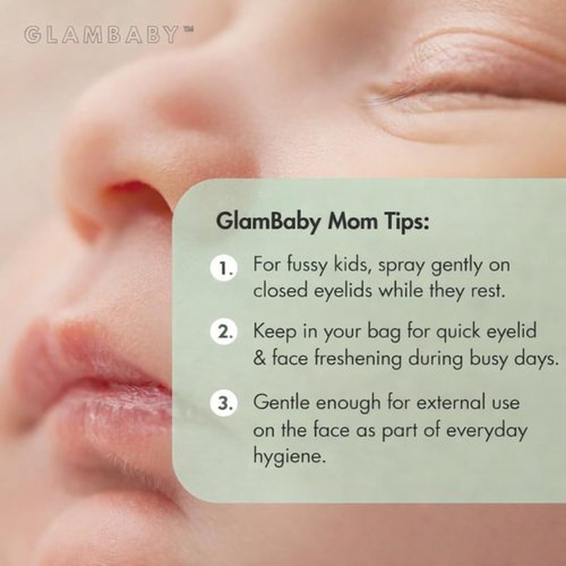 GlamBaby Eye Boogies™ Child Eyelid Cleanser Spray | Gentle Lid & Lash Hygiene | Wipe-Free Formula, Non-Toxic & Tear-Free for Kids (1 Pack)
