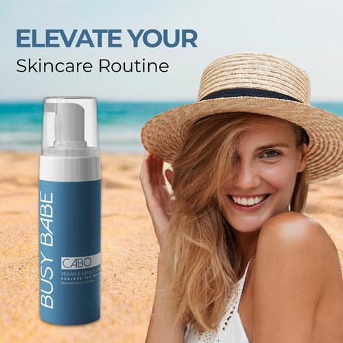 CABO Tanning Mousse - Flawless Self Tanner for All Skin Types | Dark Bronze, 200ml Sun-Kissed Glow