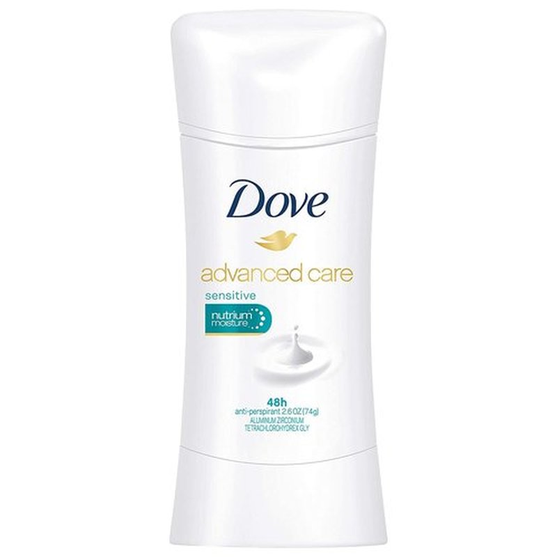Dove Advanced Care Antiperspirant Deodorant - Sensitive Formula, 2.6 Oz for All-Day Protection