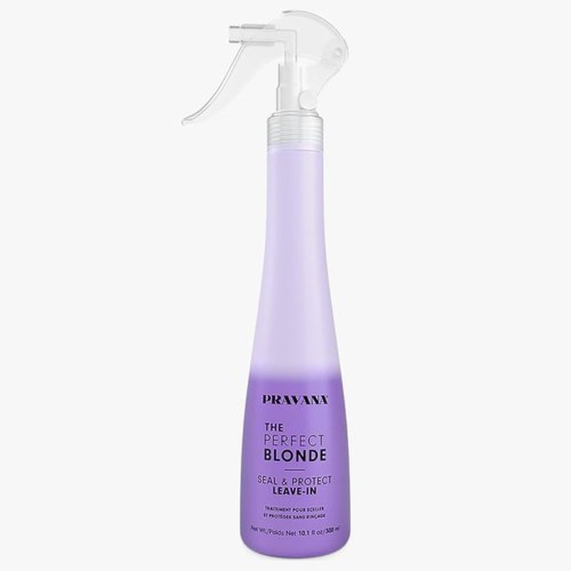 Pravana The Perfect Blonde Leave-In Conditioner Spray - Neutralizes Brassiness & Enhances Shine | Vegan Formula for Color Treated Hair