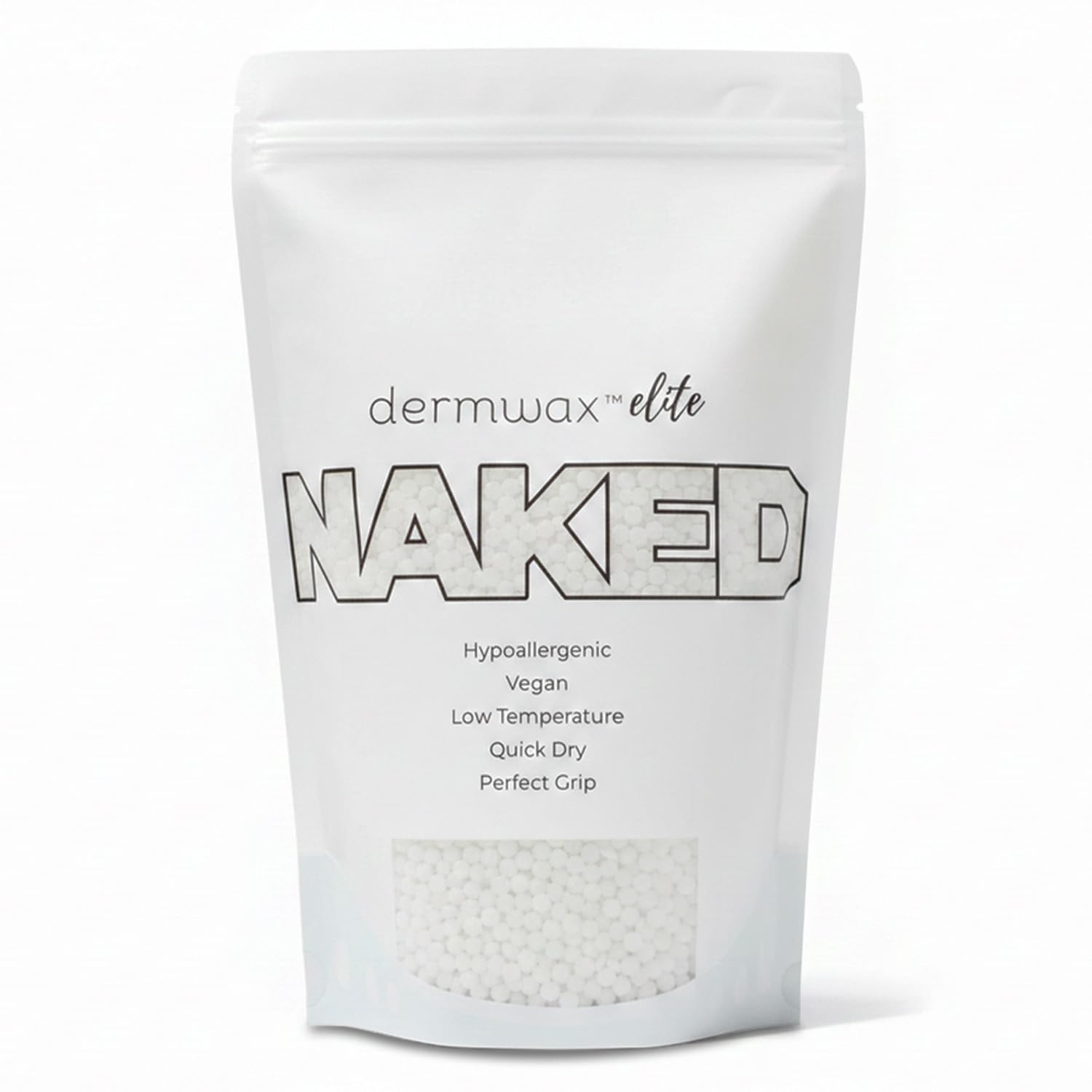 Dermwax Elite Naked Clear Hard Wax Beads, Crystal Clear Gel Formula