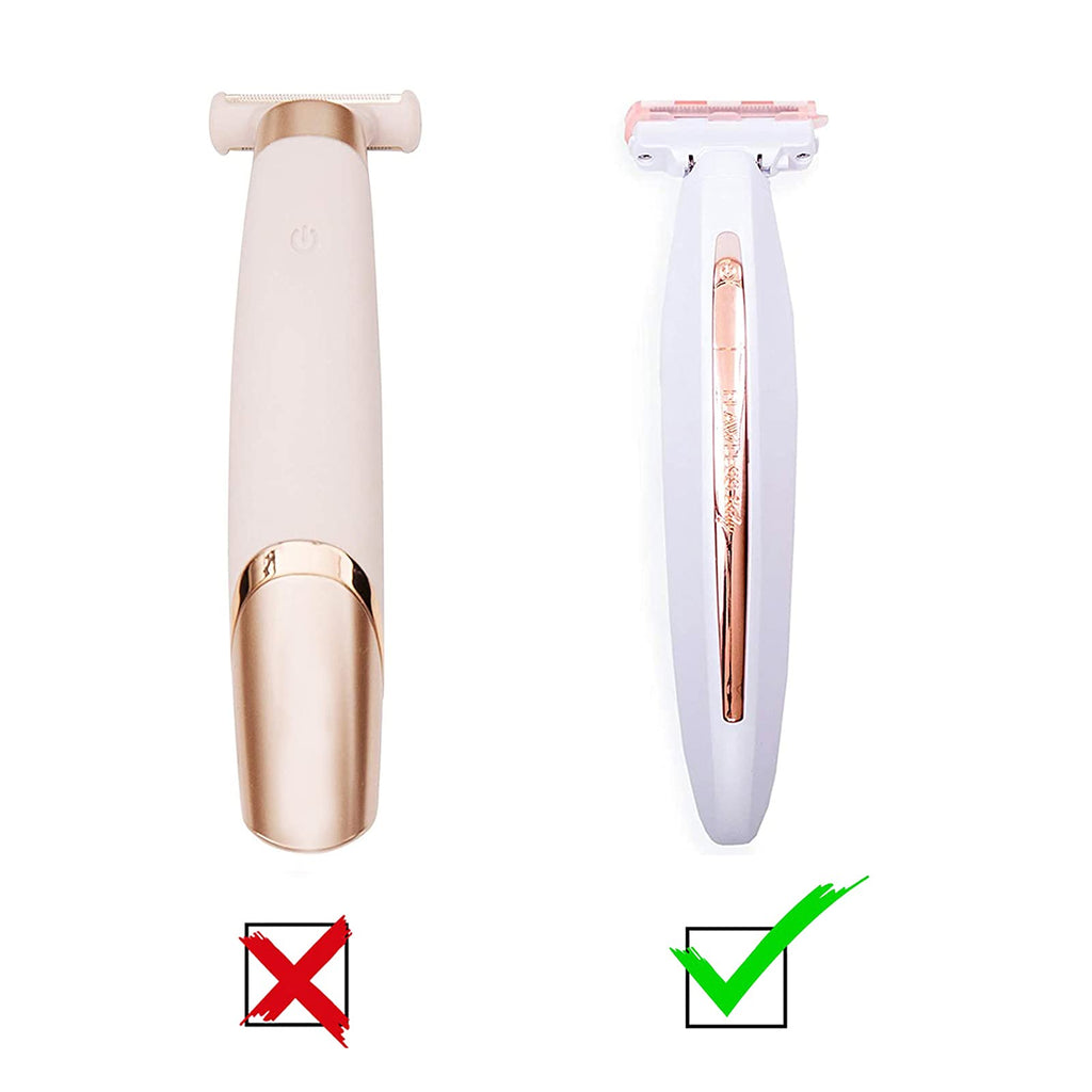6PCS Ladies Shaver Replacement Head for Finishing Touch Flawless Body Rechargeable Women Hair Removal Shaver Bikini Trimmer Shaver Head with a Cleaning Brush(Shaver Head 6PCS + Brush)