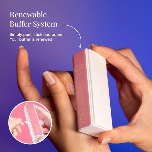 Beauty Nuggets - Replacement Nail Buffer Block Pads -A Cost Effective Buffer Block Nail Care Renewal System- 3 Sides Coarse Pads-Just Peel Off Used Pads and Stick in New Ones. 4pcs Combo Pads, 1pk