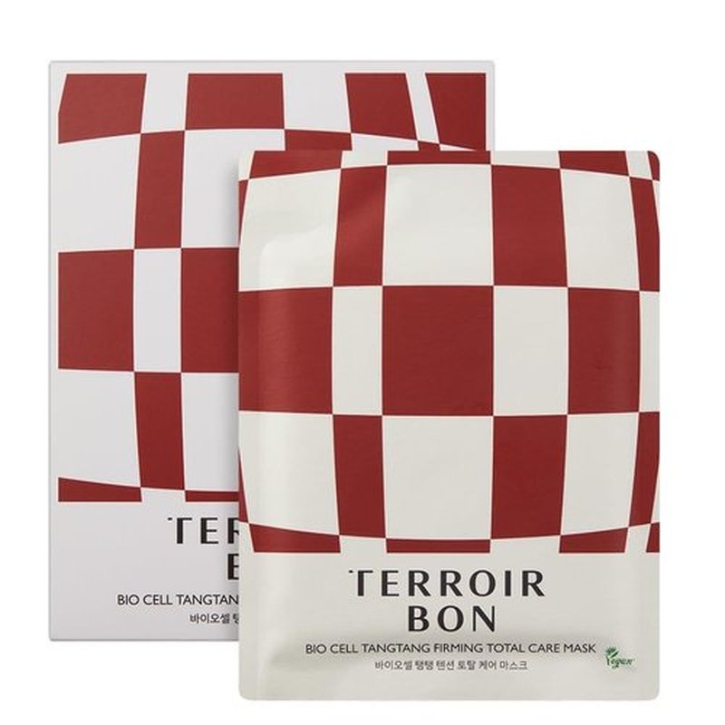 TerroirBon Vegan BioCell TangTang Firming Total Care Mask pack(38ml*4ea) Hydrating Grape Stem Cell&Collagen Lifting Facial Mask for Dry,Sensitive Skin, Korean premium Skin Care