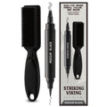Striking Viking Beard Pencil Filler For Men - Medium Black, 1 Pen 1 Brush - Temporary Beard Dye - Waterproof Sweatproof Long Wear Beard Pen for Touchups & Gap Contouring - Enhances Facial Hair
