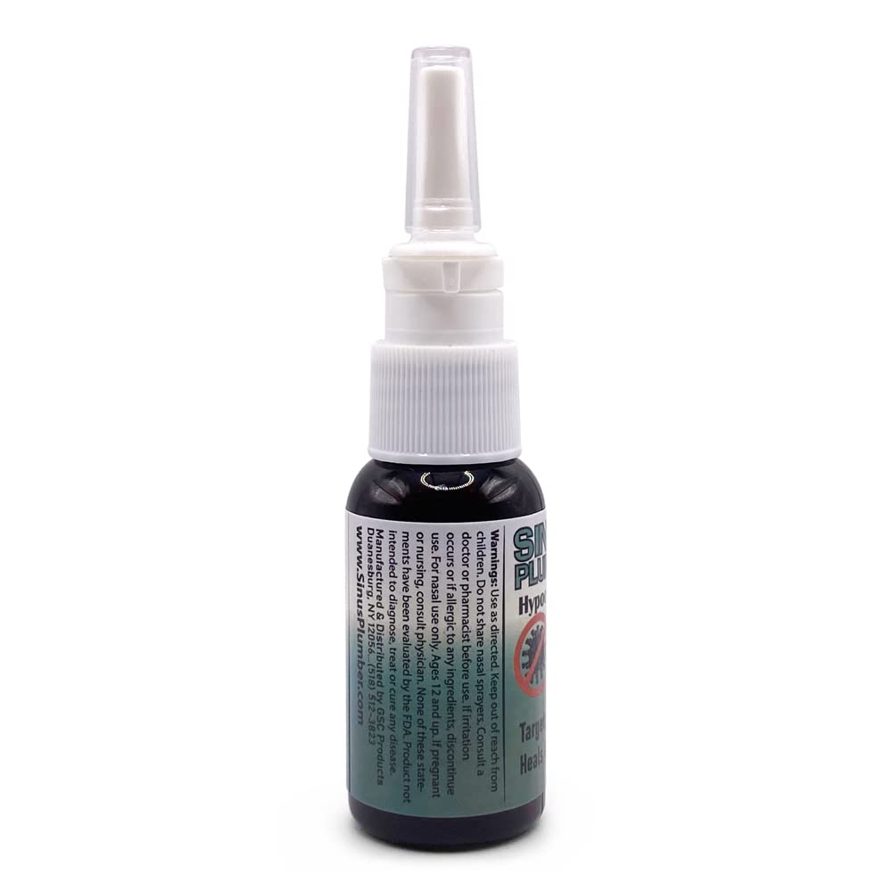 Sinus Plumber Antimicrobial Nasal Spray Removes Bacteria with Electrolyzed Water and Hypochlorous Acid
