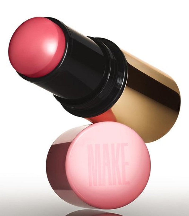 MAKE Beauty Cream Stroke Blush Stick - Vibrant Soft Matte Finish for Cheeks | Shade Chroma, Pinky Coral