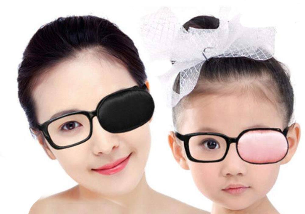 Adult Silk Glasses Eye Mask Amblyopia Strabismus Lazy Eye Patches (champagne)