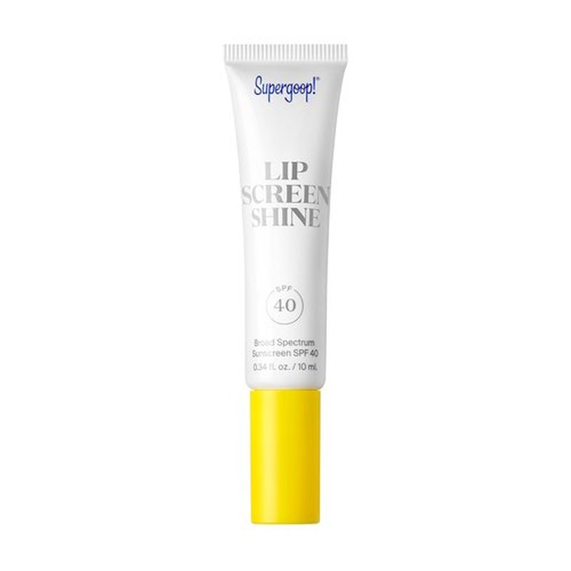 Supergoop! Lipscreen Shine SPF 40 - Water-Resistant Clear Lip Gloss with Grape Seed & Kelp Extract - 0.34 fl oz