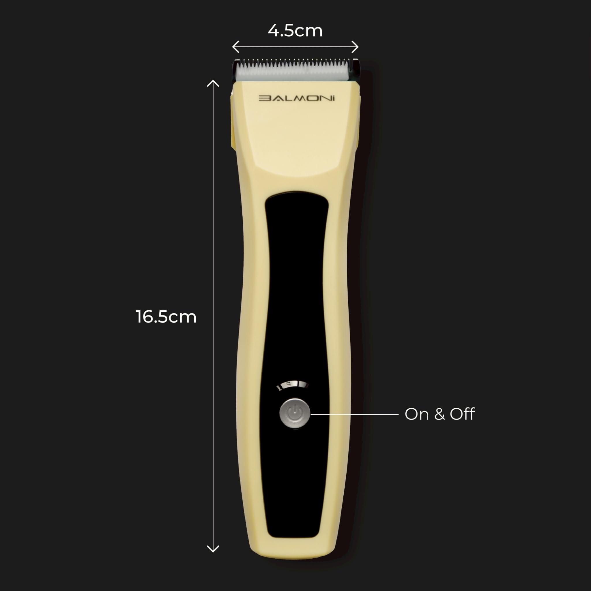 BALMONI Cordless Pet Trimmer for Dogs & Cats – Rechargeable Grooming Clipper with Detachable Metal Blade, Low-Noise Motor, Supports Optional Blade Lengths (Parent) (Yellow, Combs Bundle)