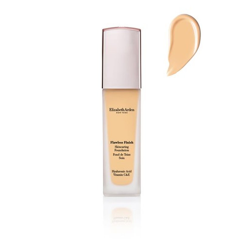 Elizabeth Arden Flawless Finish Skincaring Foundation with Hyaluronic Acid, Vitamin C & E, 220W (Light skin with warm yellow undertones), 1 fl. oz.